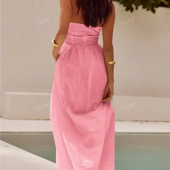 Pink Halter Dress - Picture 4 of 5